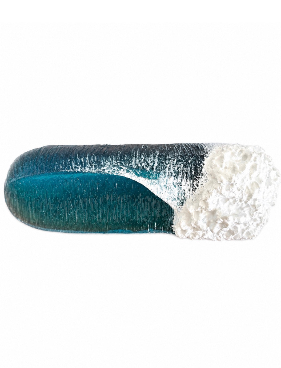 Ocean Wave Sculpture | Right Breaking Resin Wave | 12"