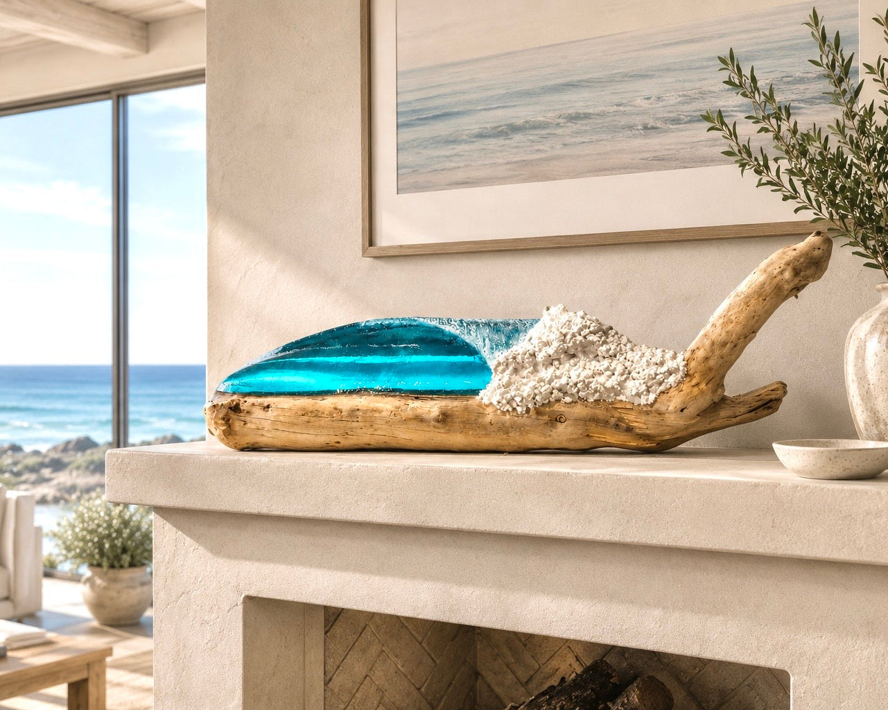 Handcrafted Ocean Wave Sculptures for Elevated Coastal Interiors