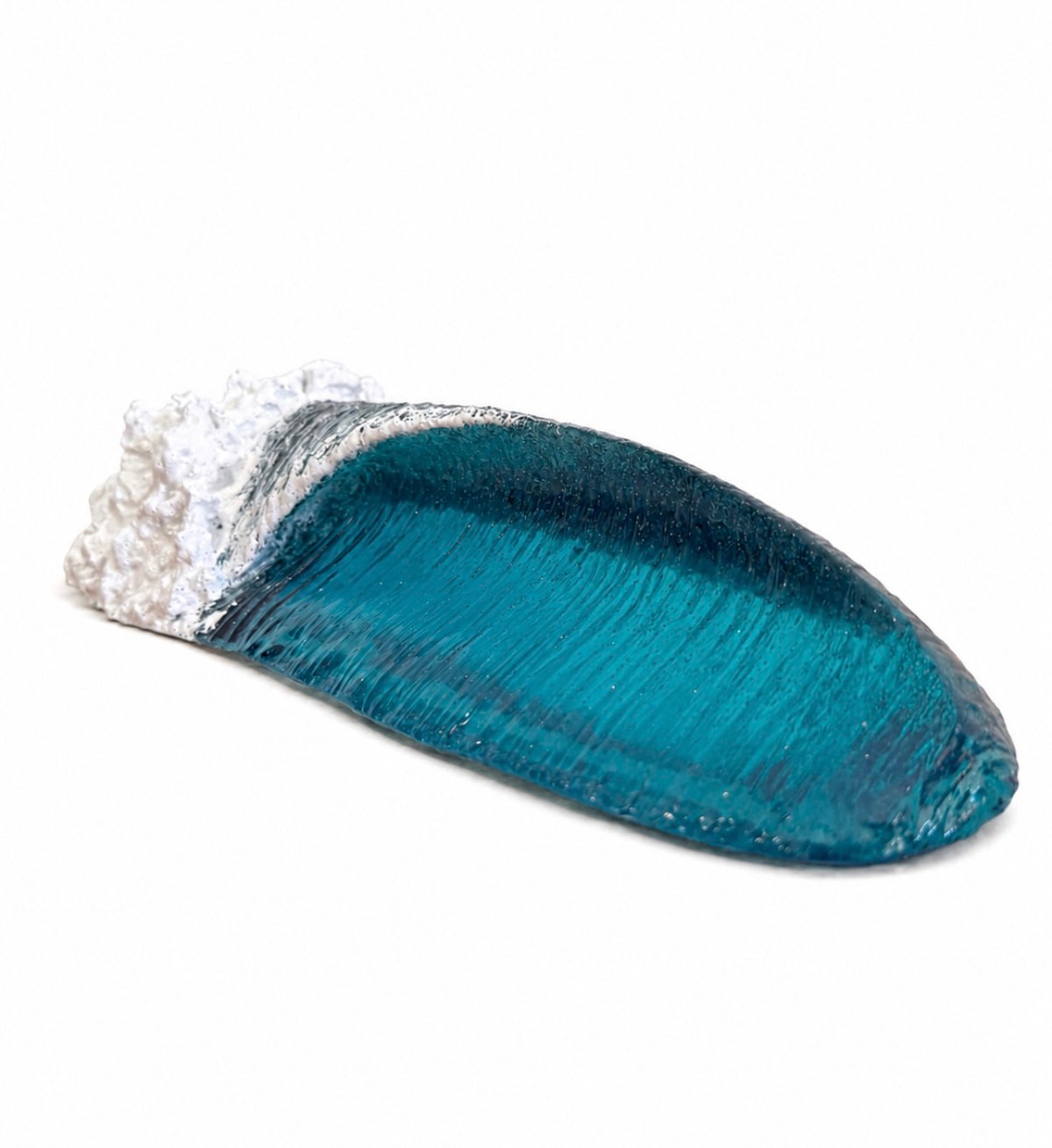 Ocean Wave Sculpture | Left Breaking Resin Wave | 12"