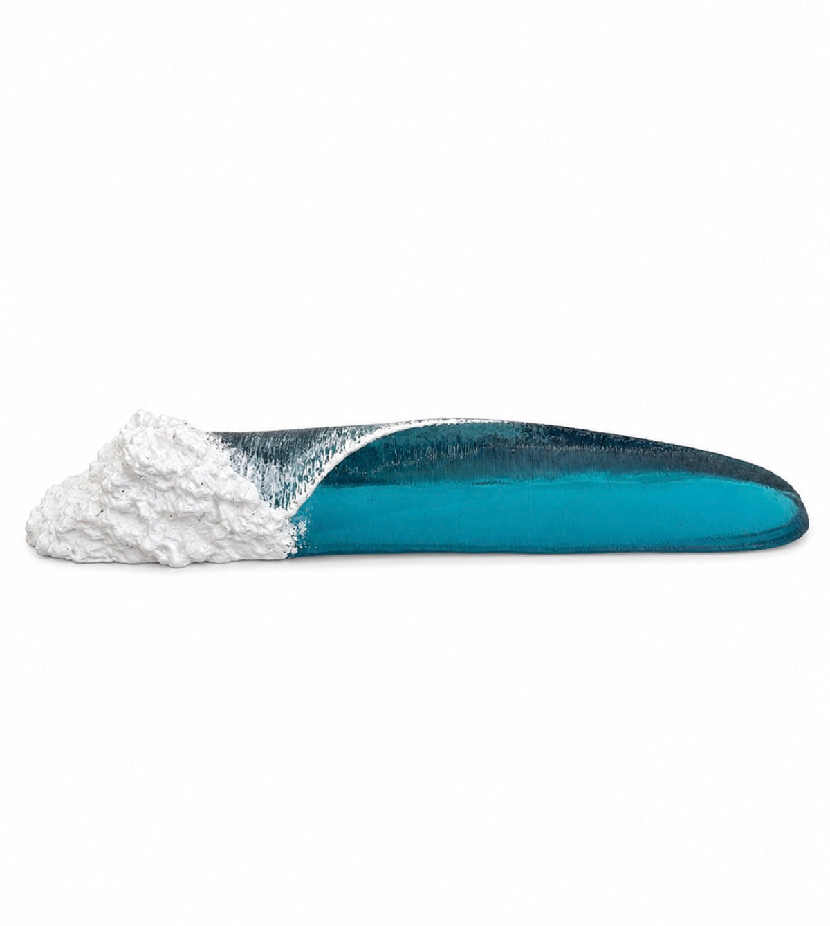 Ocean Wave Sculpture | Left Breaking Resin Wave | 18"