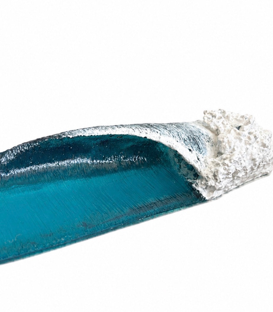 Ocean Wave Sculpture | Right Breaking Resin Wave | 18"