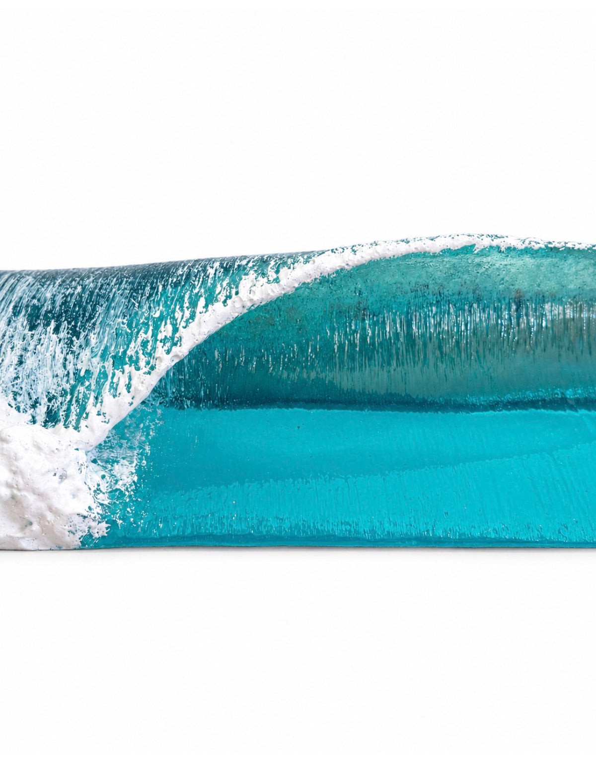 Ocean Wave Sculpture | Left Breaking Resin Wave | 18"