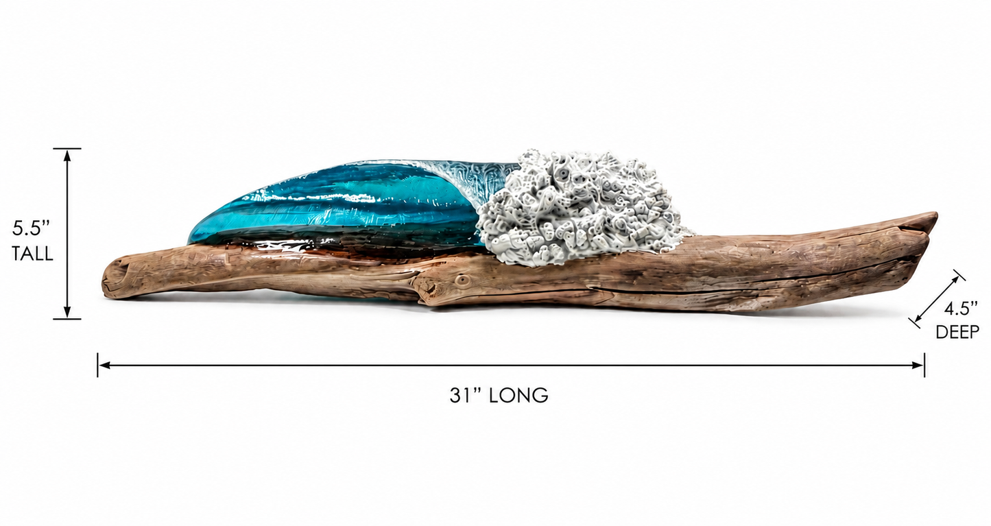 Ocean Wave Sculpture (Medium Right)