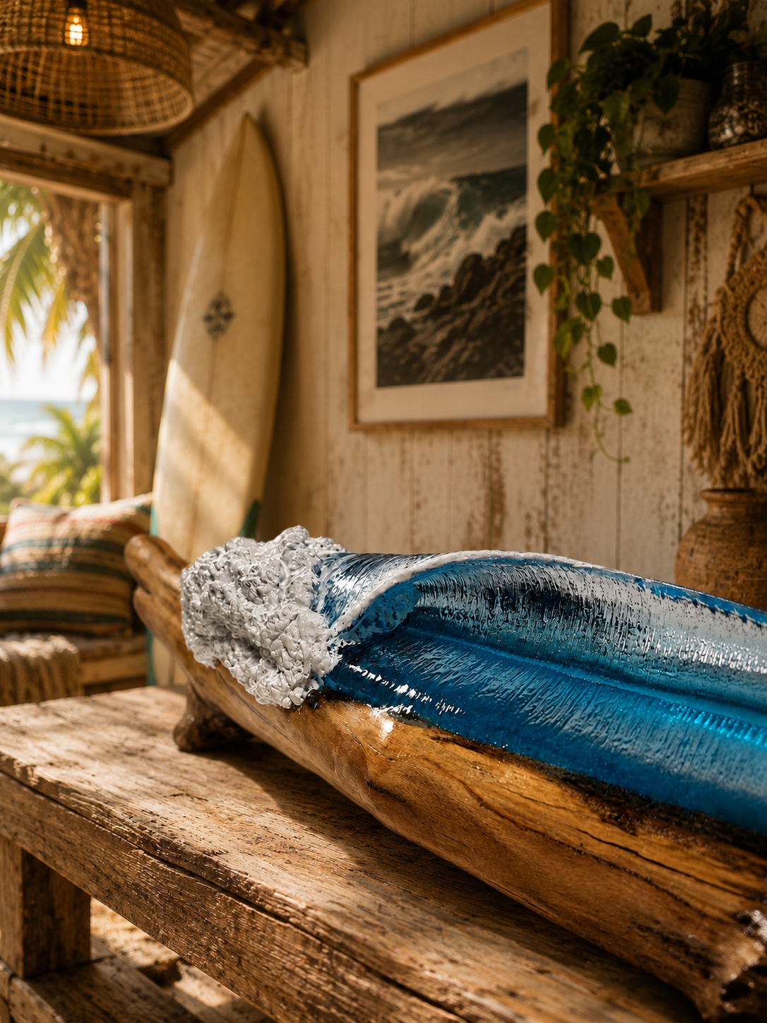 Ocean Wave Sculpture (Medium Left)