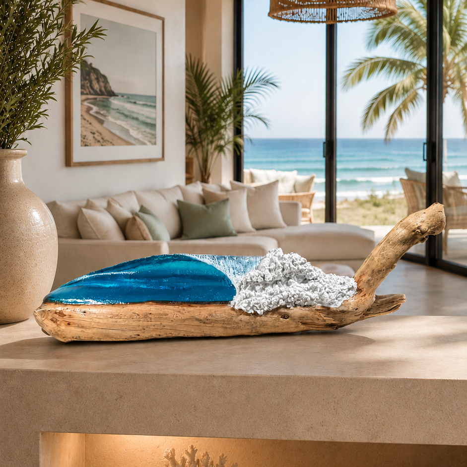 Ocean Wave Sculpture (Large Right)